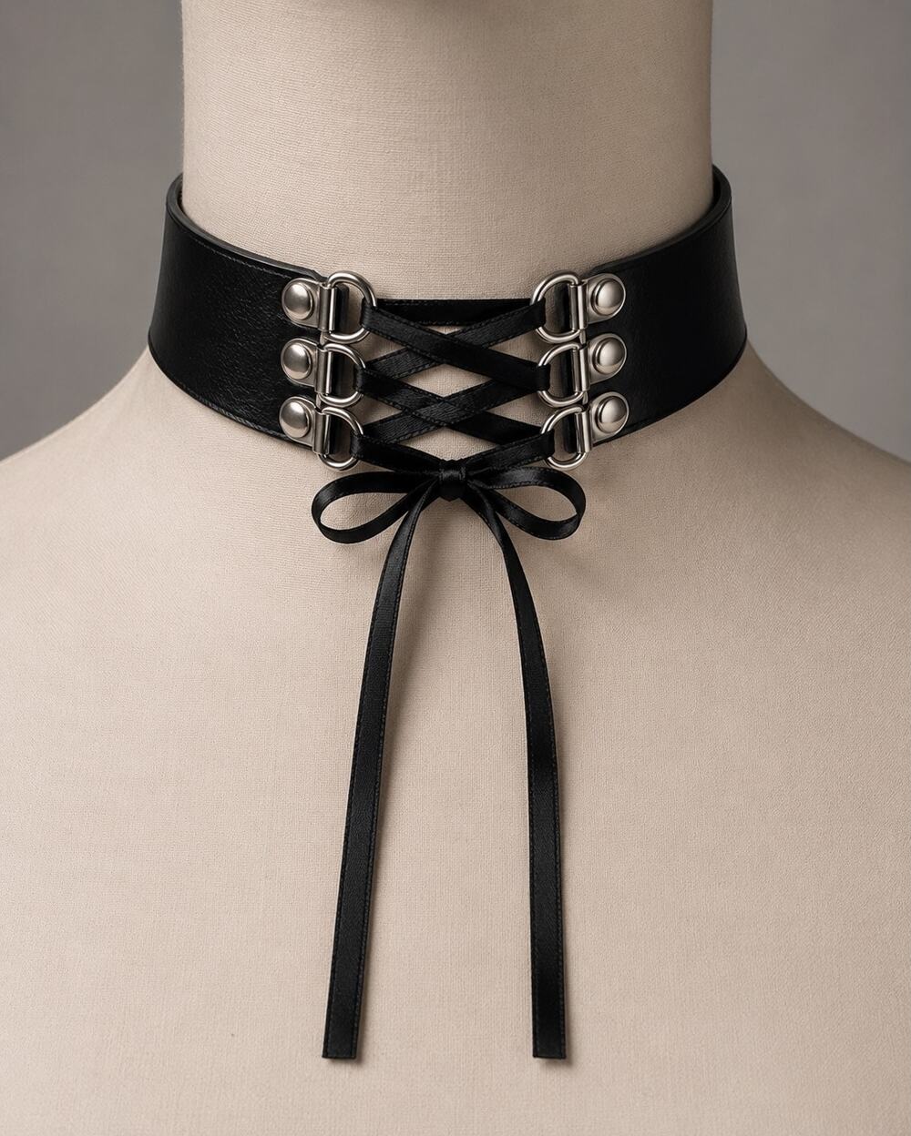 1pc Gothic Whimsygoth Punk Style Black Choker Chain Choker Necklace Gothic Emo